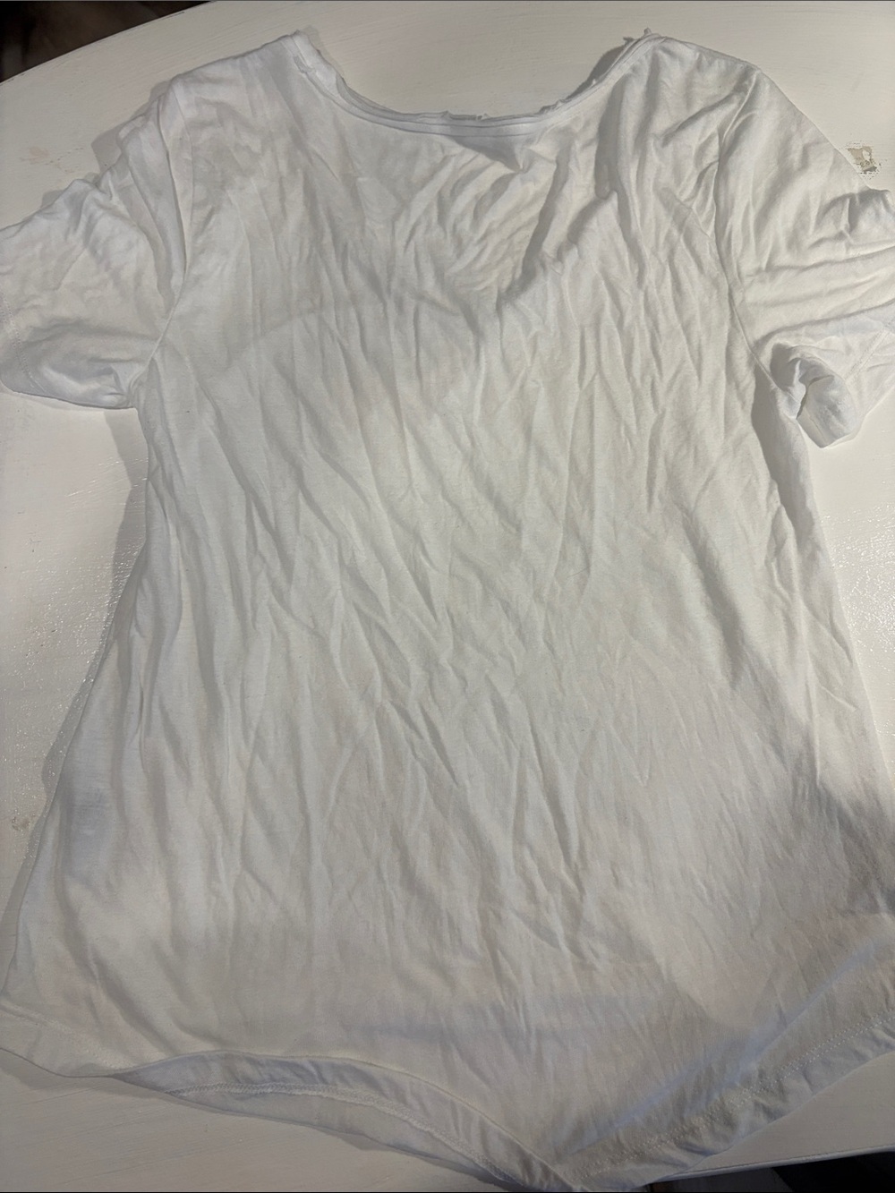 bp White Women's V-Neck Tee - Picture 4 of 4